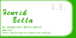 henrik bella business card